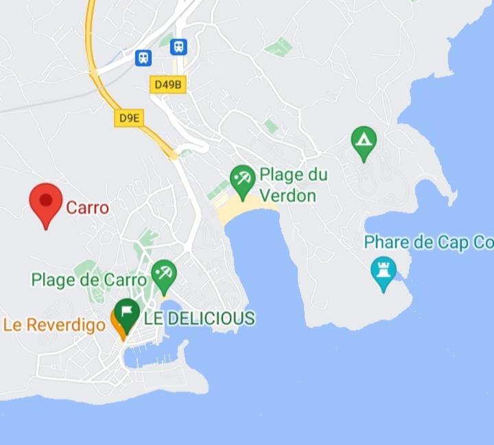 Bel appartement avec terrasse - Plage de Carro à pied Martigues Exterior foto